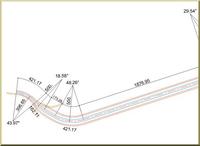 View of the proposed alignment:A