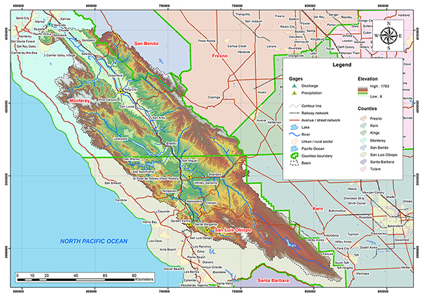  Cottonwood creek basin map.