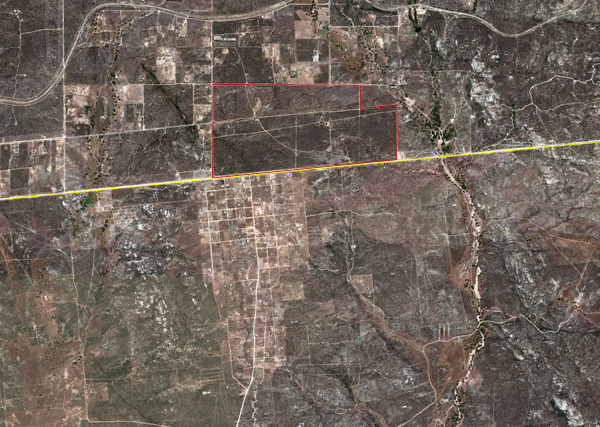 Location of Tierra del Sol Solar Farm