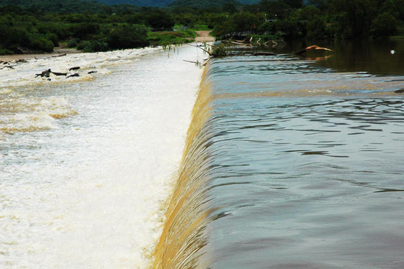 A diversion dam.