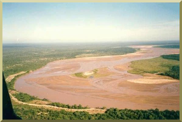 Detail of the Pilcomayo River.