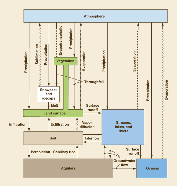 The hydrologic cycle - schematic