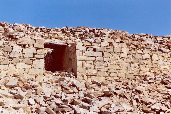 Detail of wall of Chankillo fortress.