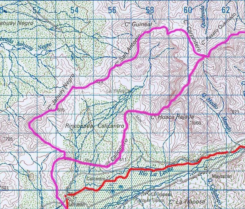 Basin delineation for Calicantro dam.