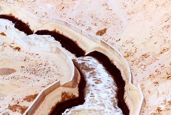 Closeup of La Joya Canal, Arequipa, Peru