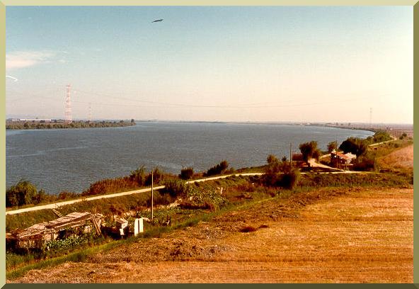 The river Tagus, at Villa Franca, Portugal.