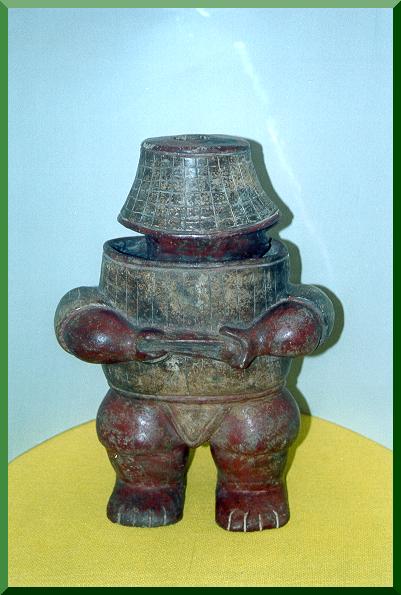 Pottery at the Museo Antropologico of  Villahermosa, Tabasco, Mexico